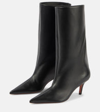 Amina Muaddi Fiona 60 leather boots