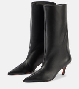 Amina Muaddi Fiona 60 leather boots