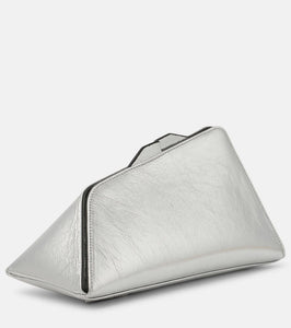 The Attico 8.30 PM metallic leather clutch
