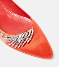 Manolo Blahnik Pluma embellished satin ballet flats