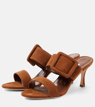 Manolo Blahnik Gable suede mules