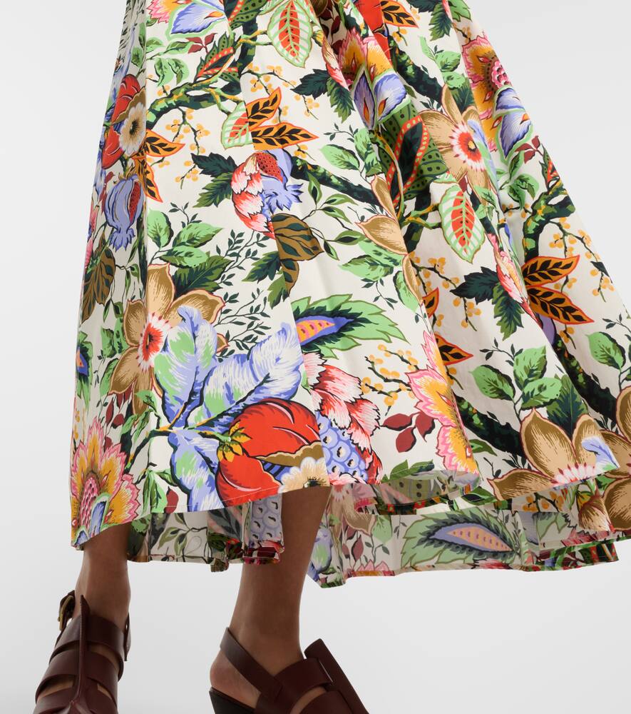 Etro Floral cotton midi shirt dress