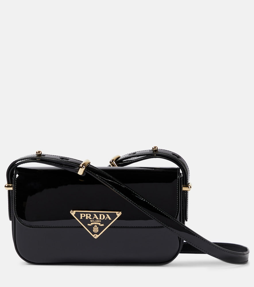 Prada Logo patent leather shoulder bag - Prada Logo漆皮单肩包