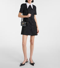 Prada Logo patent leather shoulder bag