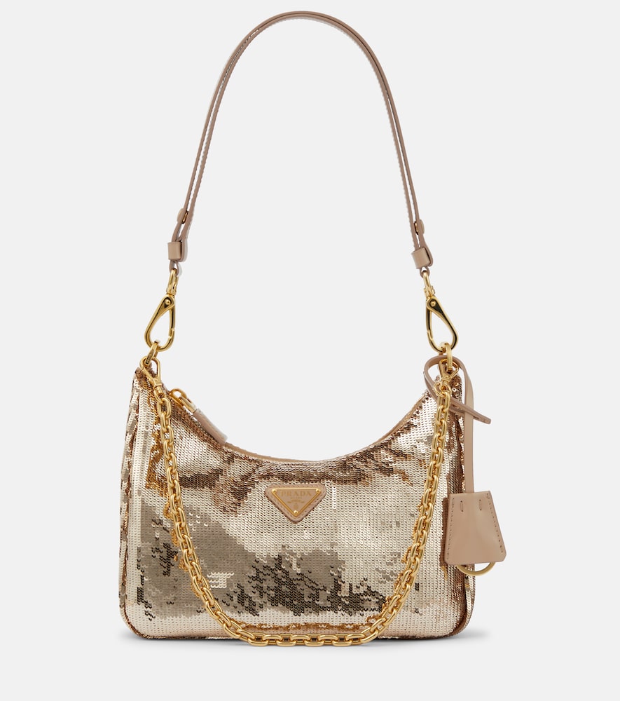 Prada Sequined Re-Nylon shoulder bag - Prada亮片尼龙单肩包