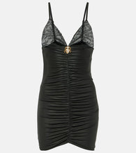 Alessandra Rich Laminated jersey minidress