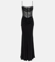 Alessandra Rich Laminated jersey maxi dress