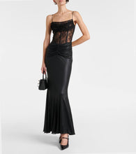 Alessandra Rich Laminated jersey maxi dress