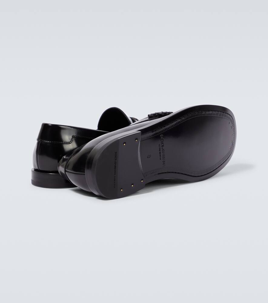 Dolce&Gabbana DG polished leather loafers