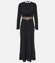 Rixo Elena embellished crêpe midi dress