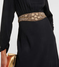 Rixo Elena embellished crêpe midi dress