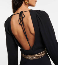 Rixo Elena embellished crêpe midi dress