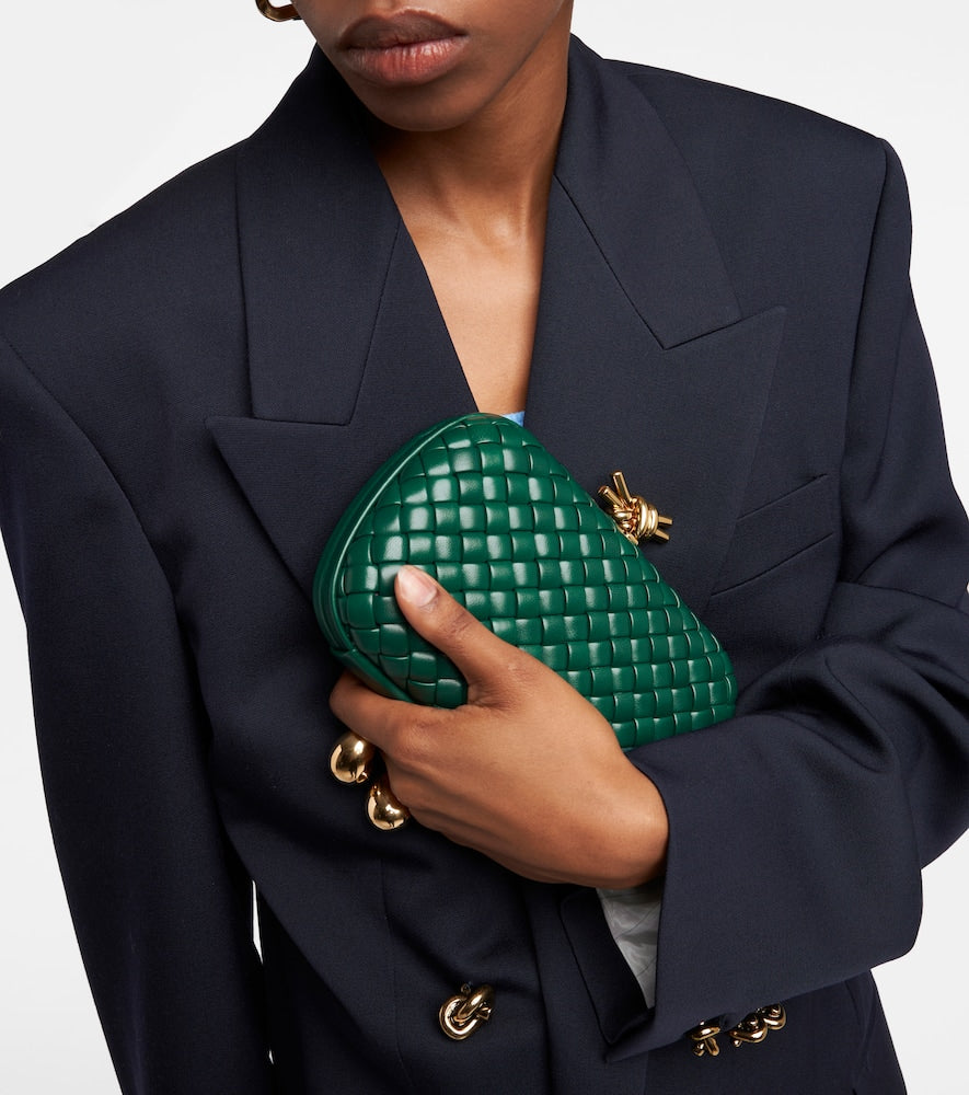 Bottega Veneta Knot Chain Intreccio leather shoulder bag