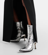 Vetements Metallic leather ankle boots