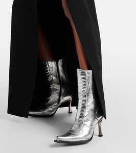 Vetements Metallic leather ankle boots