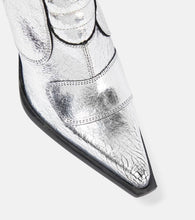 Vetements Metallic leather ankle boots