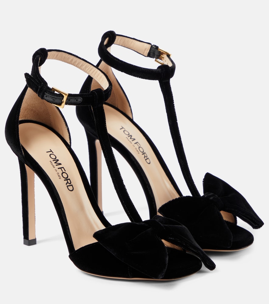 Tom Ford Brigitte velvet sandals - Tom Ford Brigitte 天鹅绒凉鞋