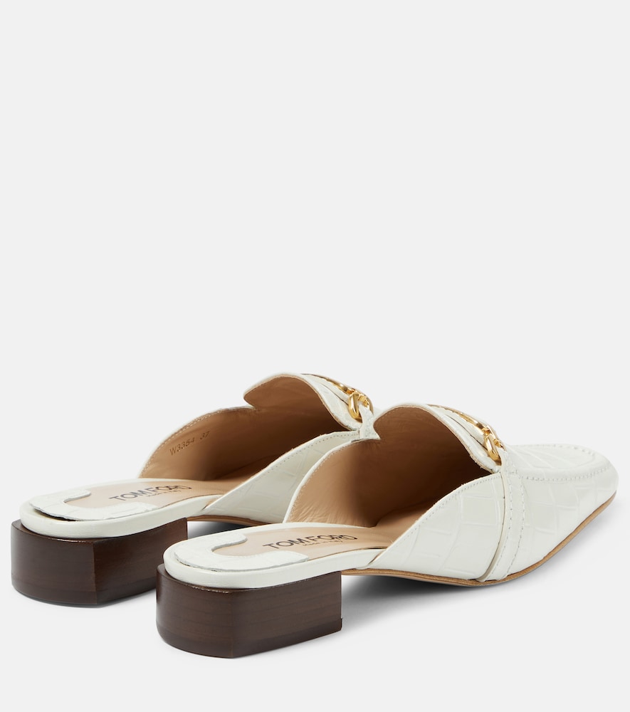 Tom Ford Whitney croc-effect leather mules