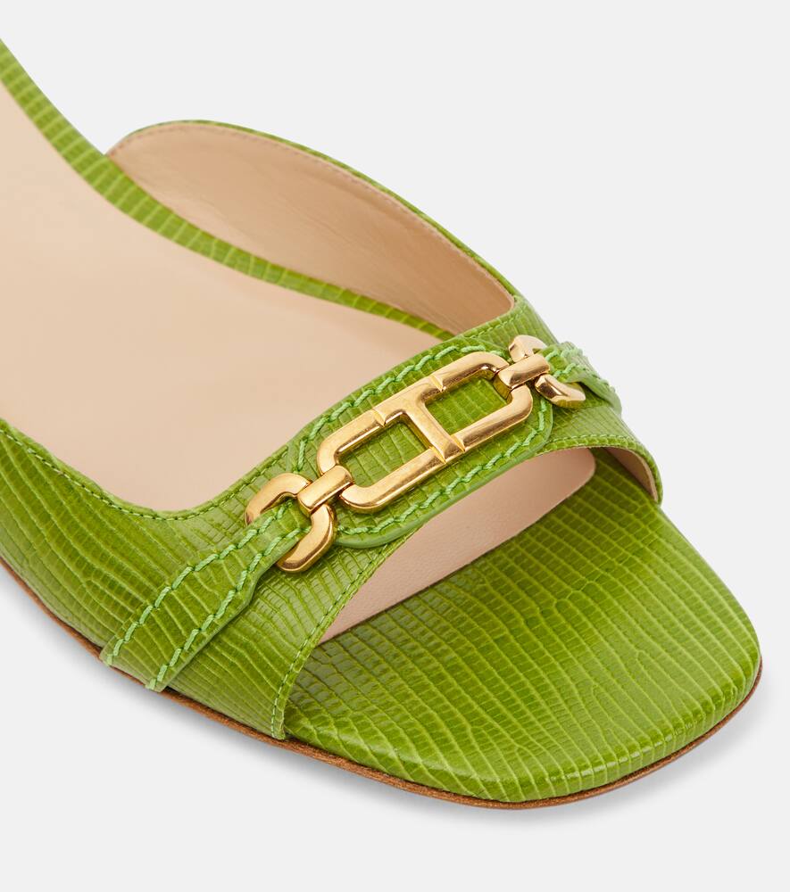 Tom Ford Whitney snake-effect leather slides