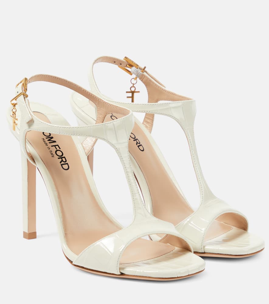 Tom Ford Angelina croc-effect leather sandals