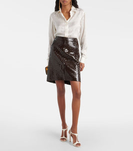 Tom Ford Angelina croc-effect leather sandals