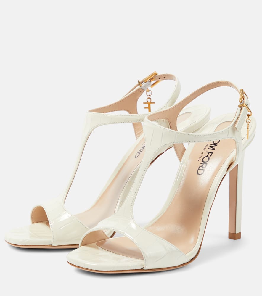 Tom Ford Angelina croc-effect leather sandals