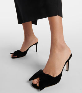 Tom Ford Brigitte 85 bow-detail velvet mule