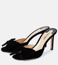 Tom Ford Brigitte 85 bow-detail velvet mule