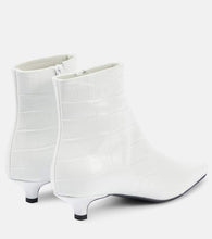 Toteme The Croco Slim leather ankle boots