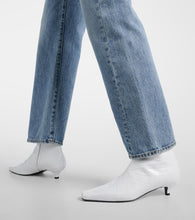 Toteme The Croco Slim leather ankle boots