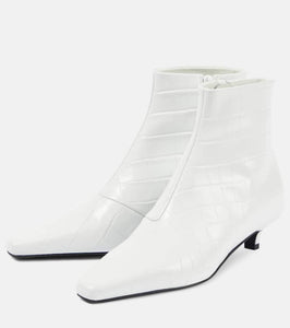 Toteme The Croco Slim leather ankle boots