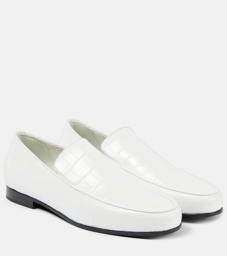 Toteme The Oval croc-effect leather loafers