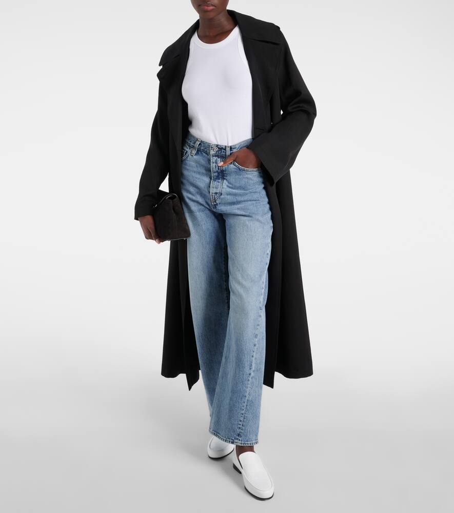 Toteme The Oval croc-effect leather loafers