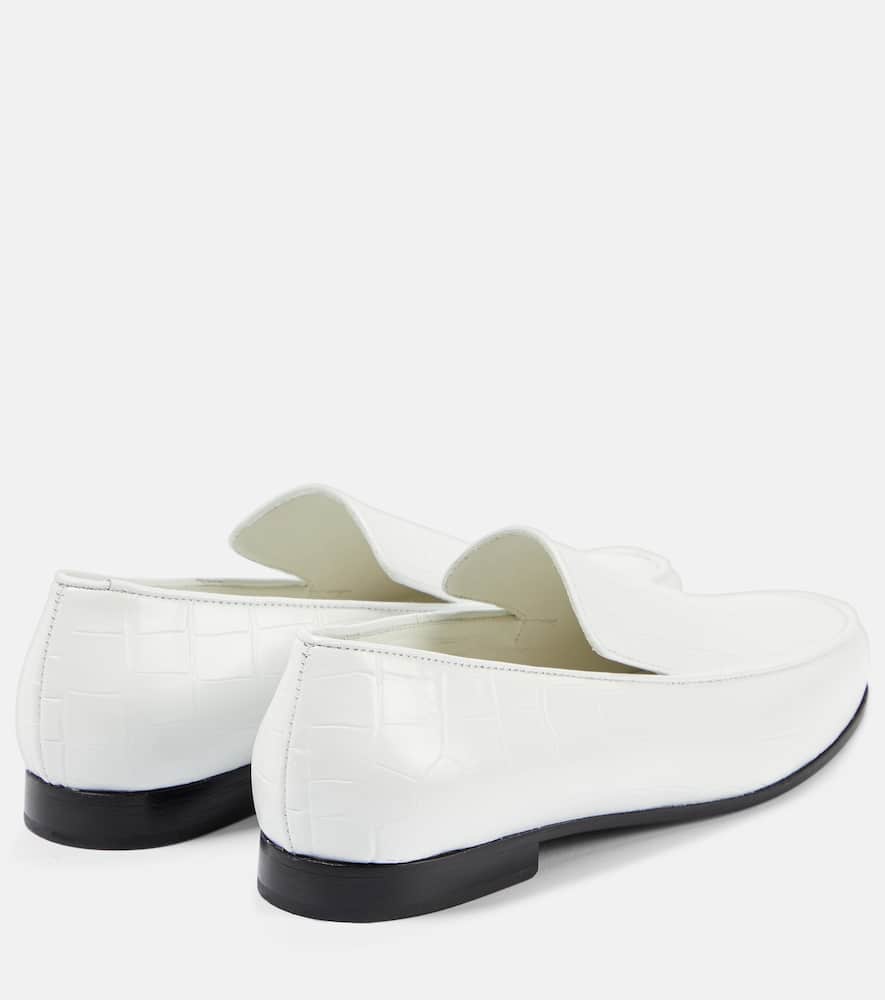Toteme The Oval croc-effect leather loafers