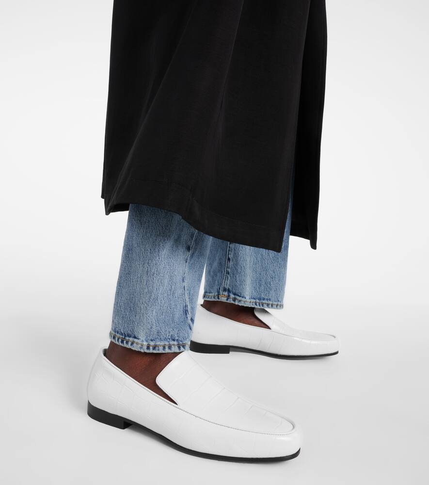 Toteme The Oval croc-effect leather loafers