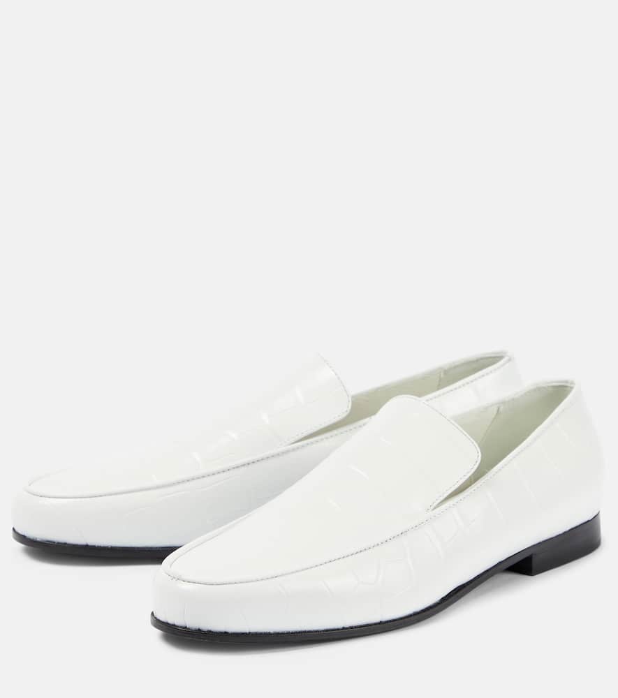 Toteme The Oval croc-effect leather loafers