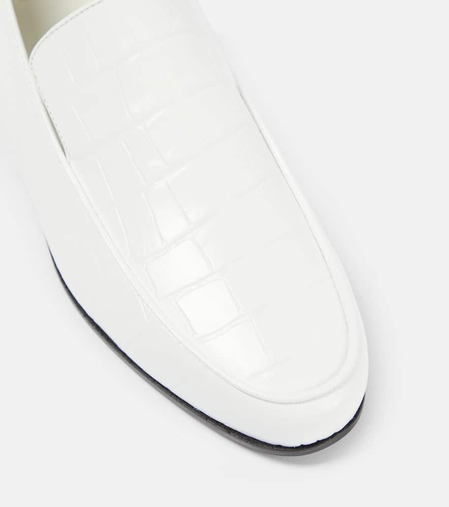 Toteme The Oval croc-effect leather loafers