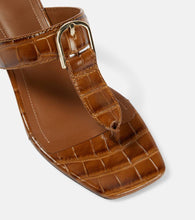 Toteme The Belted croc-effect leather thong sandals