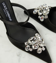 Dolce&Gabbana Crystal-embellished satin mules