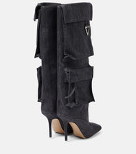 The Attico Sienna denim knee-high boots