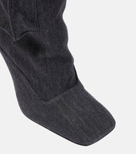 The Attico Sienna denim knee-high boots