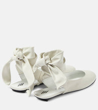 The Attico Bridal Cloe leather slingback flats