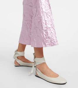 The Attico Bridal Cloe leather slingback flats