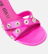 The Attico Cosmo 60 studded satin sandals