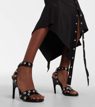 The Attico Cosmo embellished patent sandals