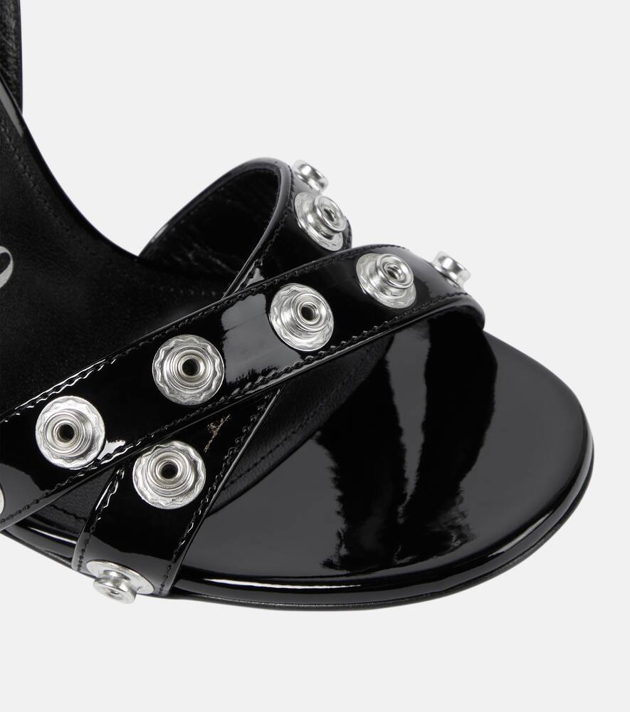 The Attico Cosmo embellished patent sandals