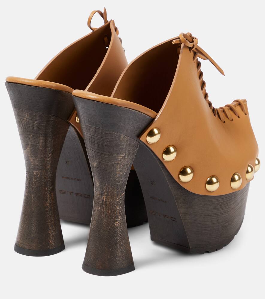 Etro Plateau 90 leather pumps