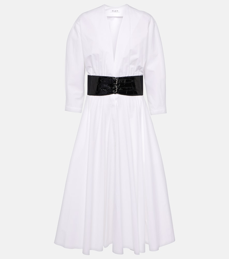 Alaia Cotton midi dress. Alaia 棉质中长连衣裙