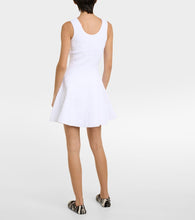 Alaia Croc-effect knitted minidress