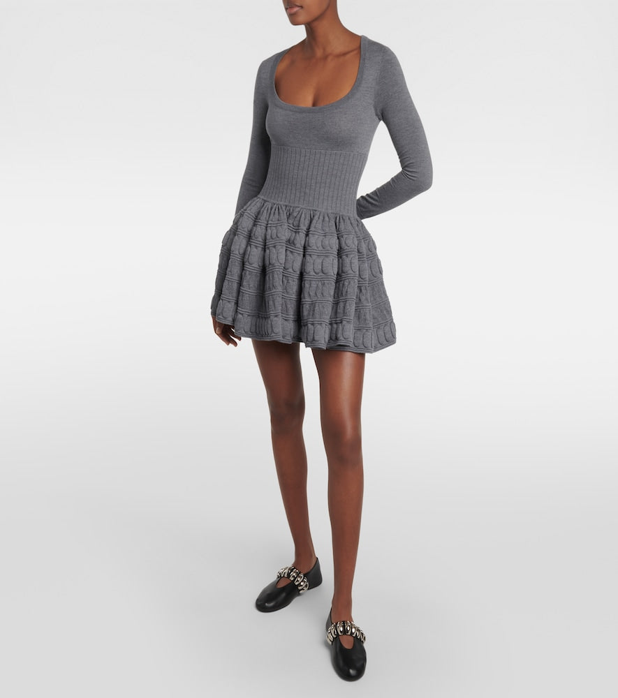 Alaia Wool-blend minidress